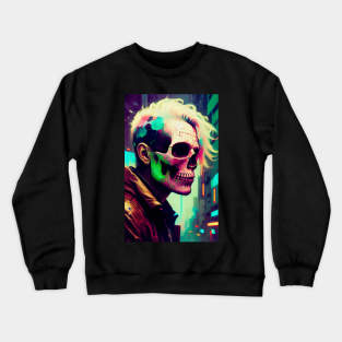 Abstract Cyberpunk Skull Crewneck Sweatshirt